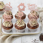 Rssta i Cupcake Toppers 30 Pack Rose Gold Housewarming Decorations Paper Model XM082