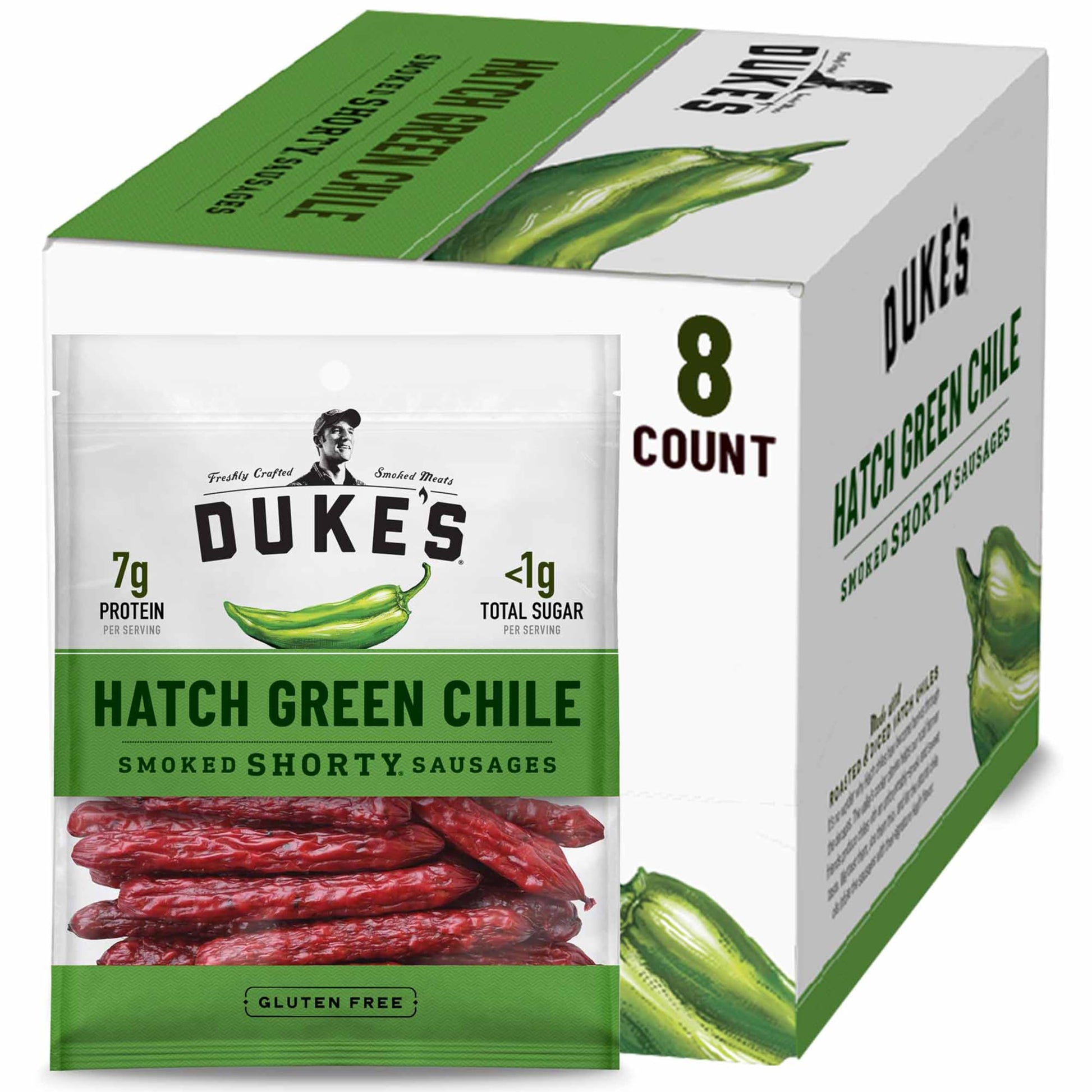 DUKES Smoked Shorty Sausages, Original Recipe, 5 oz, Pack of 8