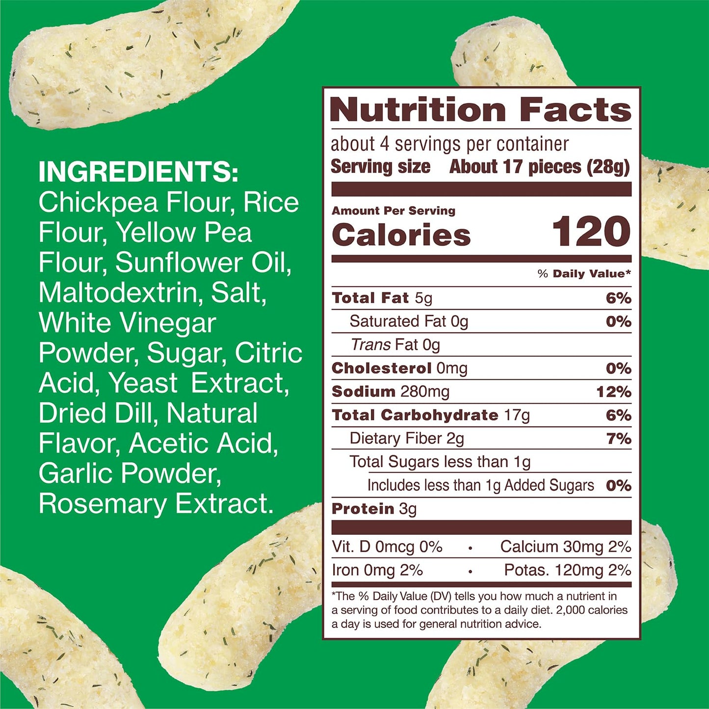 HIPPEAS Chickpea Puffs, Grillos Dill Pickle, Vegan, Gluten-Free, 3.75 oz (Pack of 6)