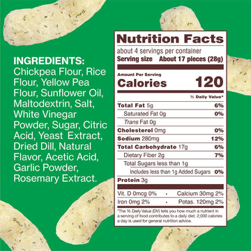 HIPPEAS Chickpea Puffs, Grillos Dill Pickle, Vegan, Gluten-Free, 3.75 oz (Pack of 6)