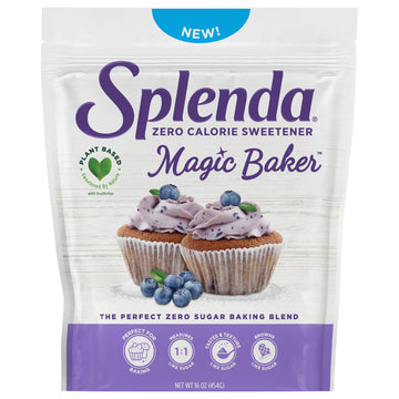 Splenda Magic Baker Zero Calorie Plant Based Granulated Baking Blend With Stevia, Erythritol And Allulose - Zero Sugar, Keto Fri