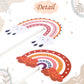 24Pc Boho Rainbow Cupcake Toppers For Boho Rainbow Party & Baby Showers