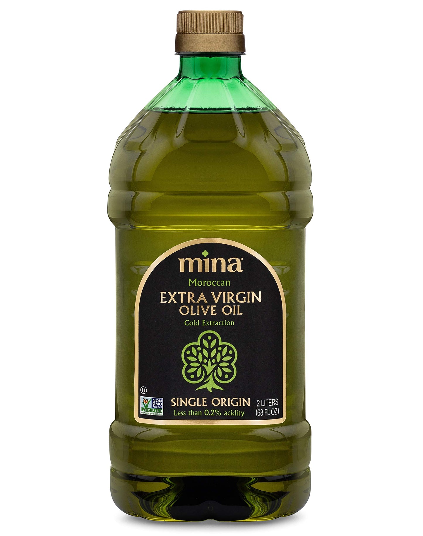 Mina Extra Virgin Olive Oil, Cold Extraction, Polyphenol Rich, 68 Fl Oz, Single Origin, Less than 0.2% Acidity