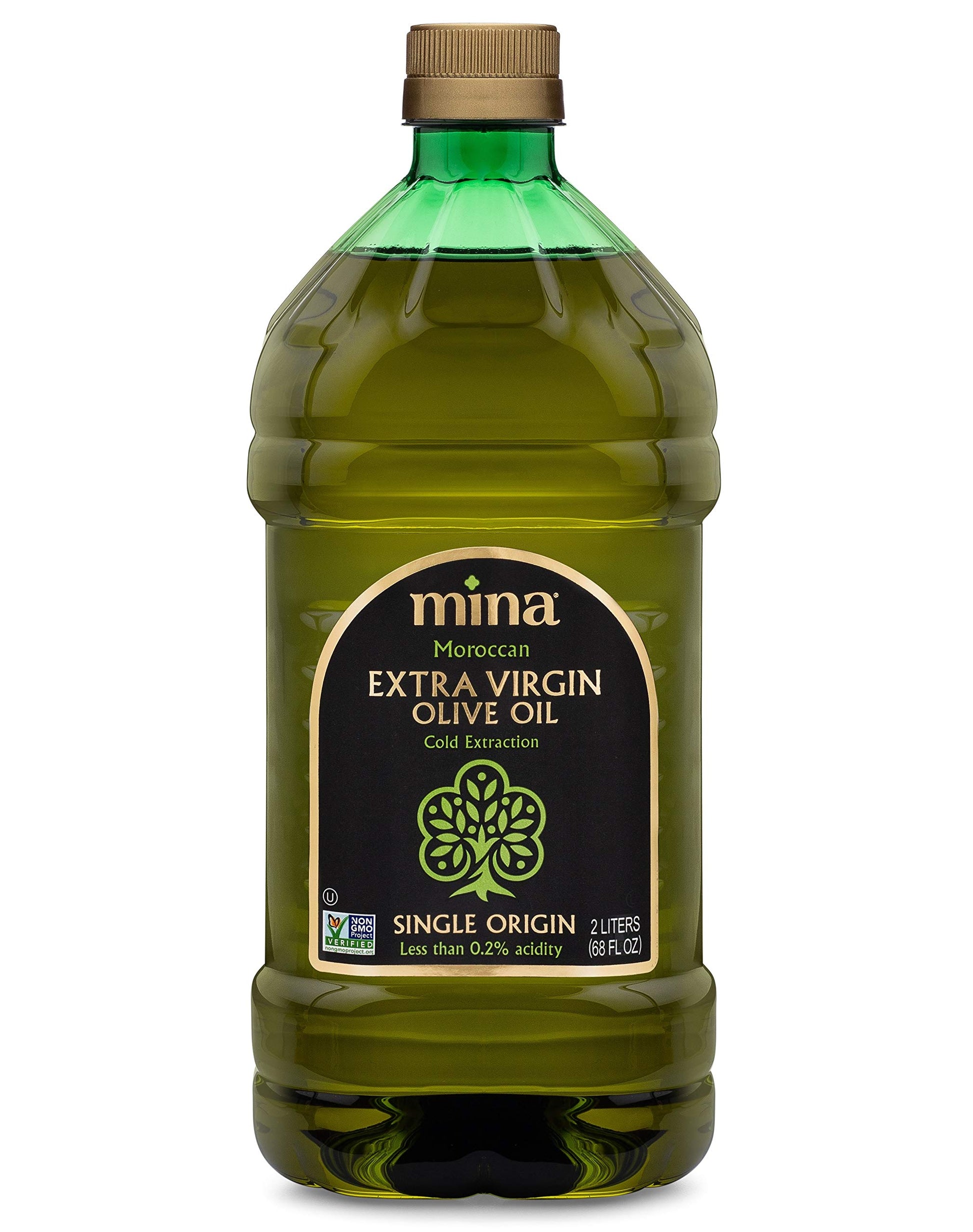 Mina Extra Virgin Olive Oil, Cold Extraction, Polyphenol Rich, 68 Fl Oz, Single Origin, Less than 0.2% Acidity