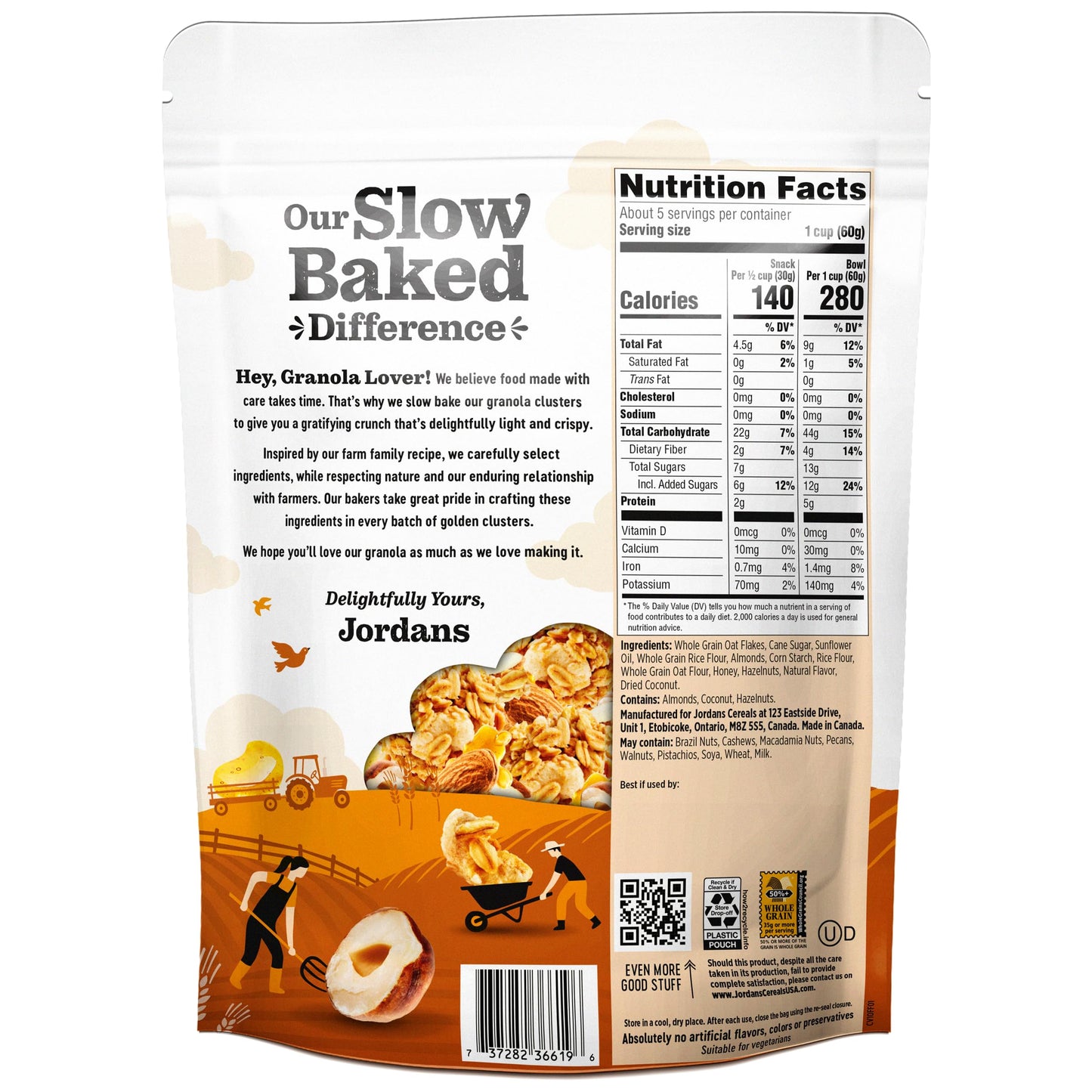 Jordans Cereals | Delightfully Crisp Slow-Baked Granola | No Artificial Flavors, Colors, Or Preservatives | Healthy Snacks For A