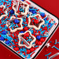 Patriotic Nonpareils Sprinkles For Cake Decorating, 4Th Of July Independence Day Memorial Day Red White And Blue 7Oz Star Toppin
