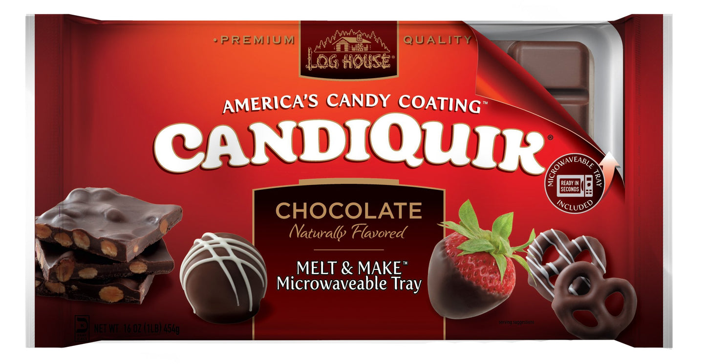 Log House Chocolate Candiquik, 16-Ounce Packages, Pack of 6, 1 Pound