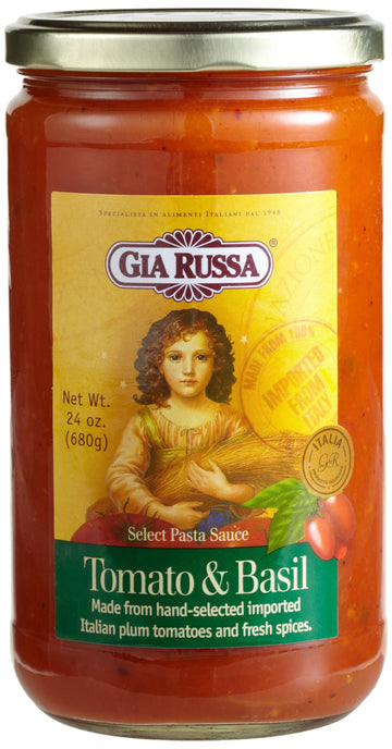 Gia Russa Tomato & Basil Pasta Sauce  24-Ounce Glass Jars (Pack Of 3)