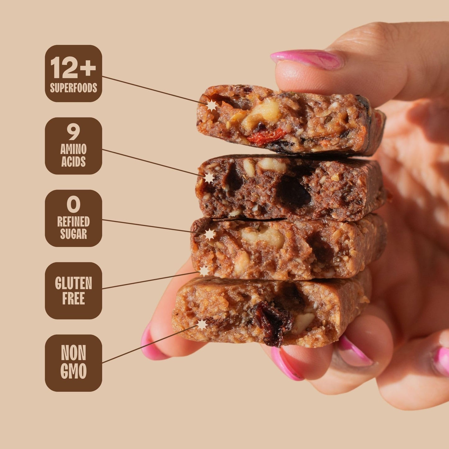 Blender  s Cacao Sea Salt Blender   Bar, Superfood Snack, 9 Count