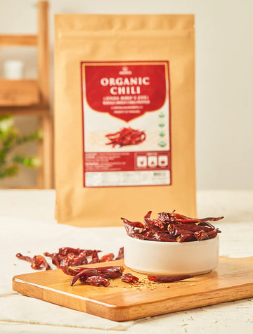 Homtiem Organic Red Jinda Dried Chili Peppers 4 Oz, The Secret Of Spiciness And Flavor, Perfect For Tom Yum Soup And Pad Thai. G
