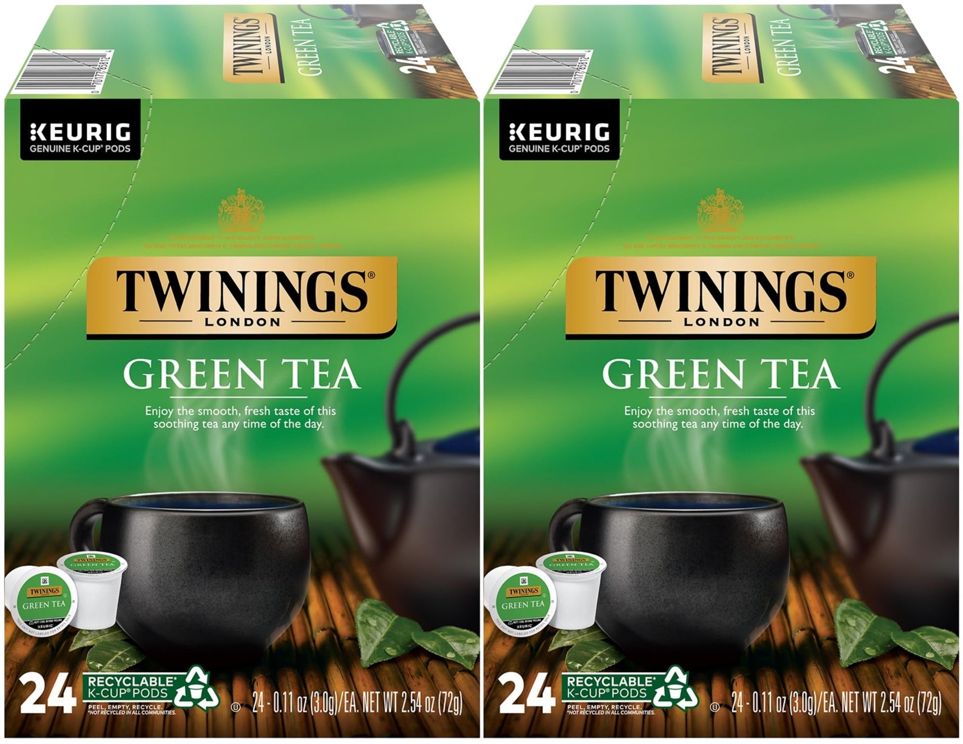 Twinings Green Tea single serve capsules for Keurig K-Cup pod malt-inspired (48 Count)