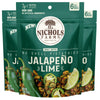 Nichols Farms Pistachios - Roasted No Shell Snack Packs - Jalapeño Lime - 6oz (Pack of 3) - Non-GMO, California Grown