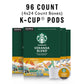 Starbucks K-Cup Coffee Pods, Blonde Roast Veranda Blend, 24 Count (Pack of 4), 100% Arabica, Model SBK011067986CT