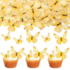 Gyufise 72Pcs Edible Cupcake Toppers - Wafer Paper Butterfly Cupcake Picks for Baby Shower & Kids Birthday Party Cake Supplies -