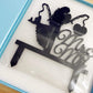 iEventStar Wedding Cake Topper Bride Groom Fishing Black 1 Count