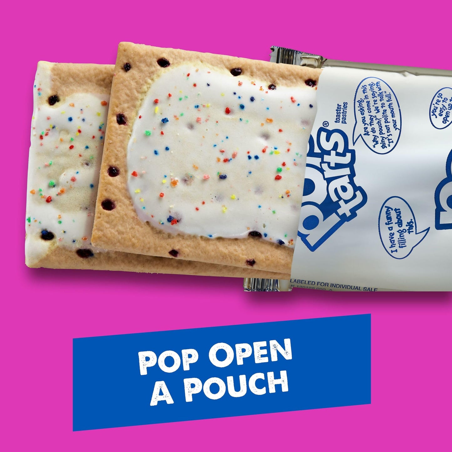 Pop-Tarts, Breakfast Toaster Pastries, Frosted Blueberry, 6.772lb Case (32 Count)