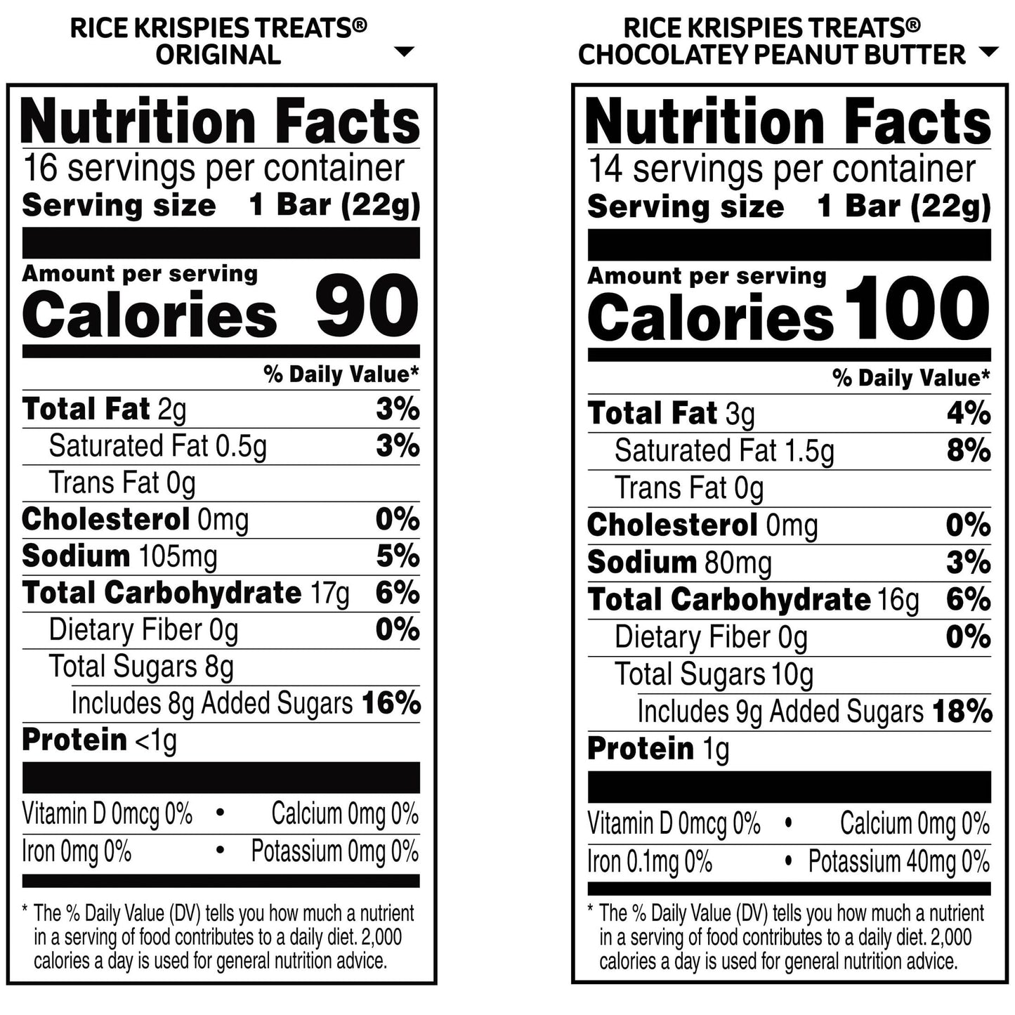 Rice Krispies Treats Crispy Rice Squares, Snack Bars, Variety Pack (2 Boxes, 30 Count)