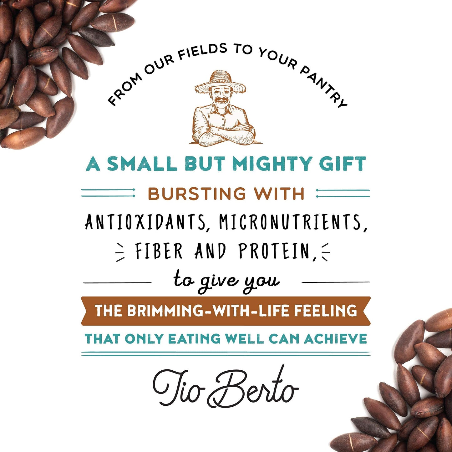 Tio Berto Baru Nuts Roasted - Crunchy High Protein Vegan Snack, 10 oz Resealable Bag