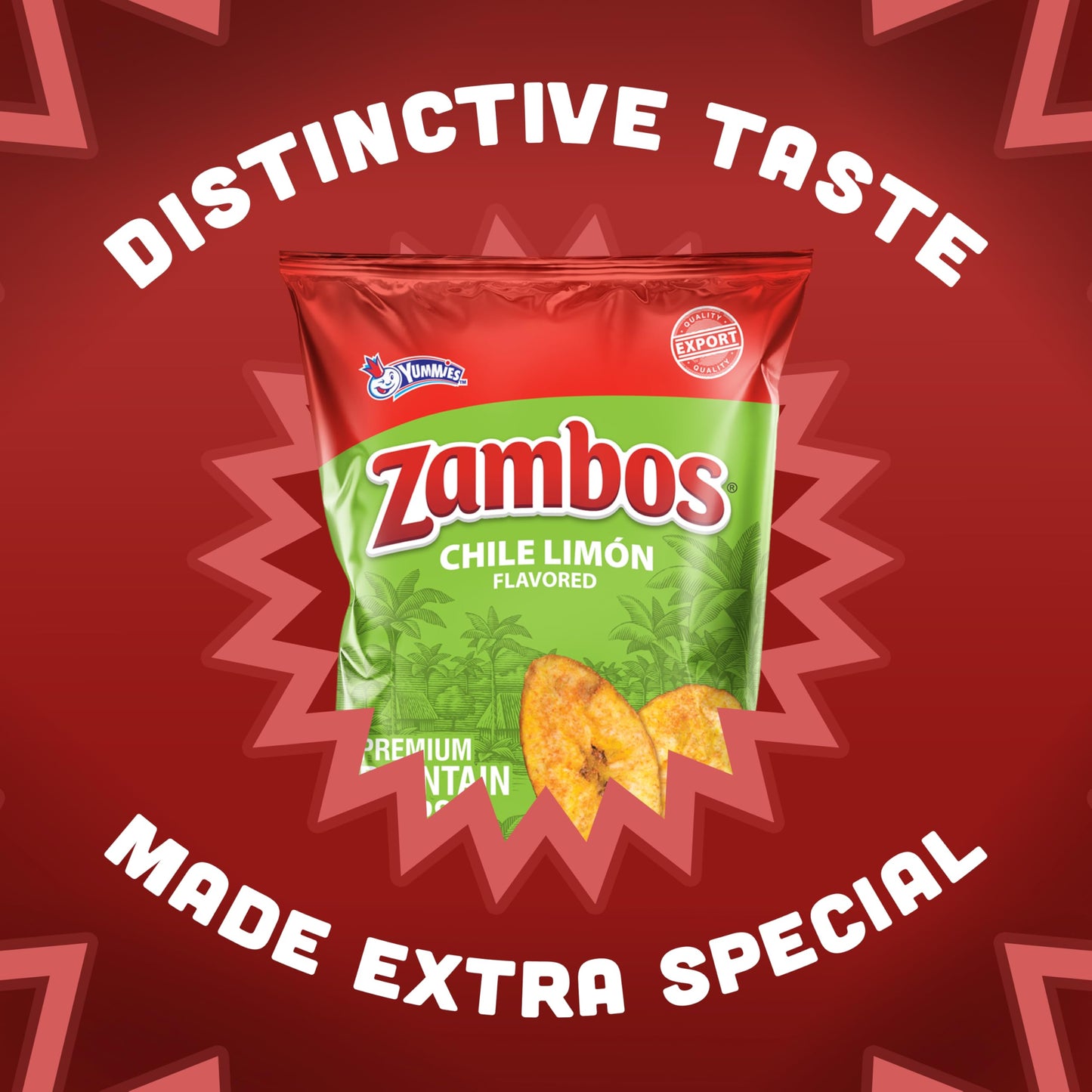 Zambos Plantain Chips, Chile Limon Flavor, 2.47 Oz (Pack of 8)