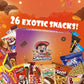International Snack Box | 26 Full-Size Snacks From Around The World For Adults And Kids | Universal Yums For Office, Family, Gif