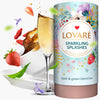 LOVARE Sparkling Splashes Loose Leaf Tea - Black & Green Tea with Strawberry, Goji Berries - 80 g Gift Box with 15 Filters