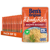 BEN S ORIGINAL Ready Rice Brown Basmati Rice, Easy Dinner Side, 8.5 oz Pouch (Pack of 12)