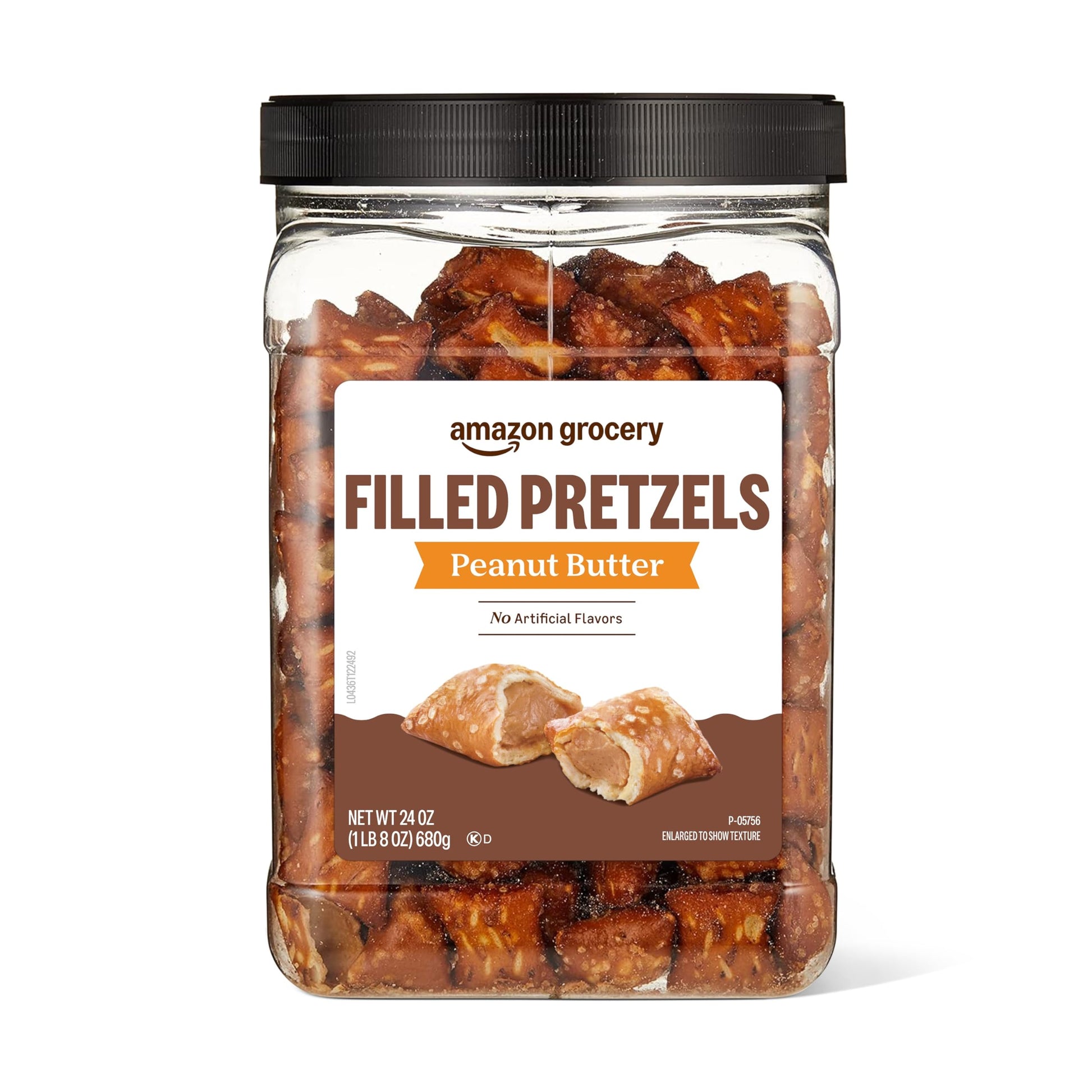 Amazon Grocery Peanut Butter Filled Pretzels, 24 Oz, Pack of 1