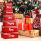 Merry Christmas And Happy New Year 6 Tier Indulgence Gift Basket Tower With Dried Fruits & Nuts - Gourmet Food Present For Men &