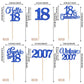Rssta i 18th Birthday Cupcake Toppers, 24 Pack, Vintage 2007 Design, Blue