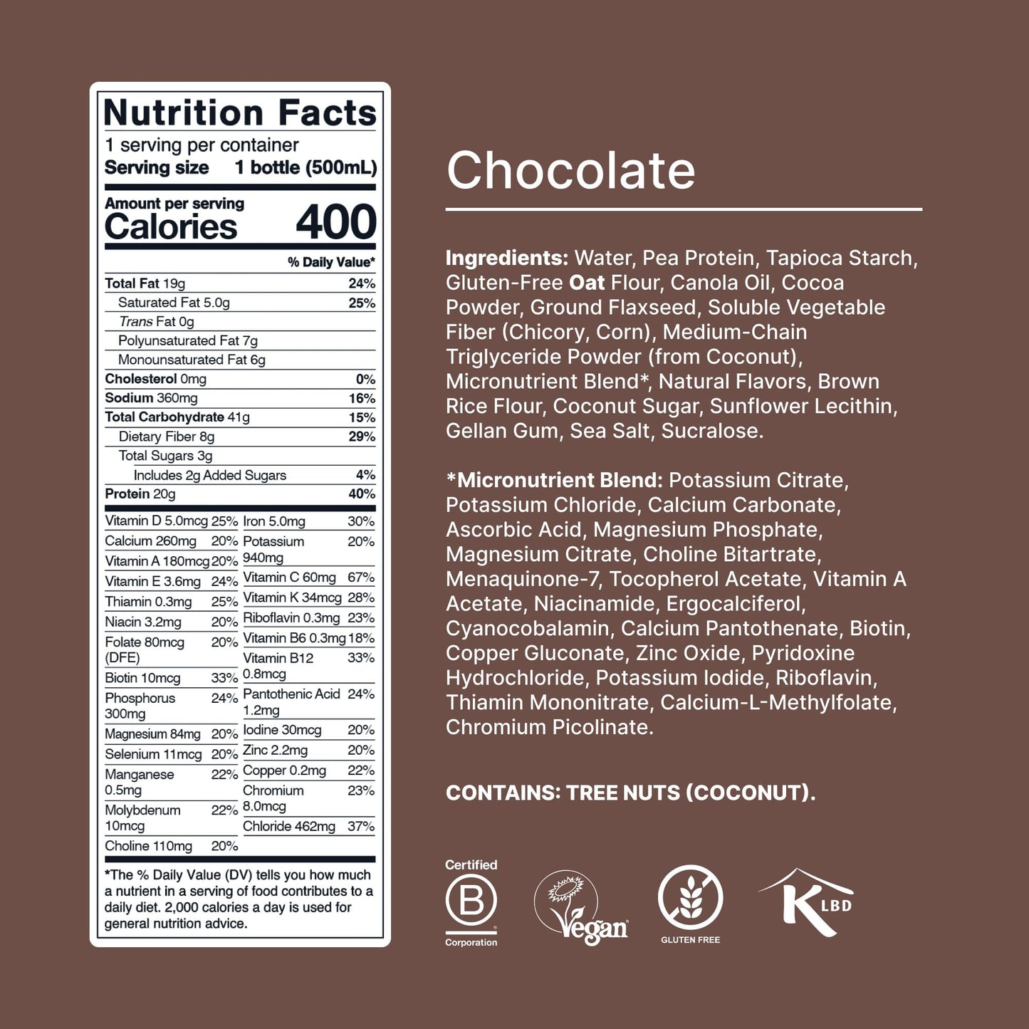 Huel Ready-to-Drink Chocolate Meal Replacement, 20g Protein, Vegan, 16.9 Fl Oz (Pack of 12)