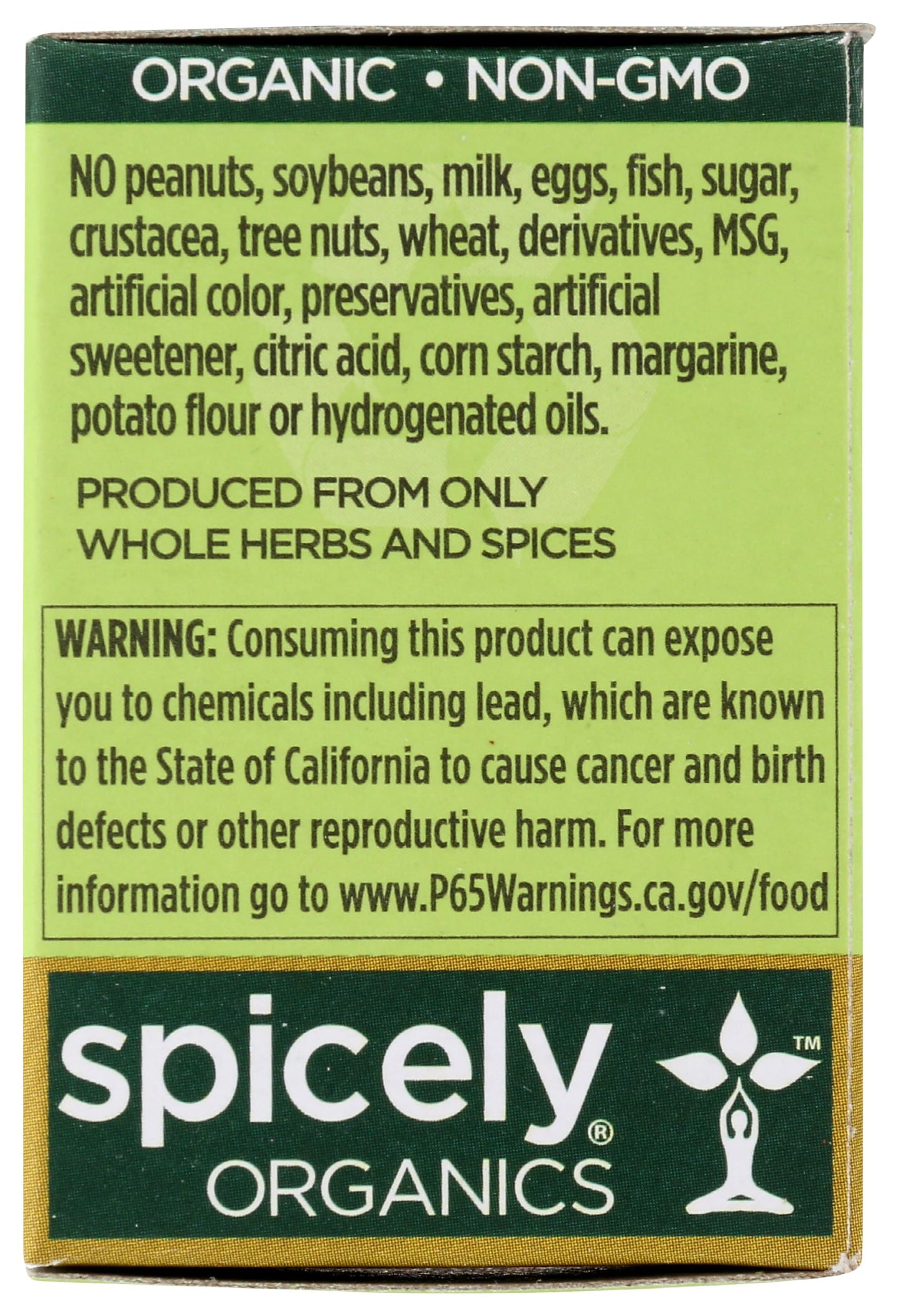 Spicely Organic Seasoning Zaatar W/Salt 0.35 Ounce ecoBox Certified Gluten Free