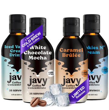 Javy Coffee Concentrate - Cold Brew Coffee, Perfect For Instant Iced Coffee, Cold Brewed Coffee And Hot Coffee, 35 Servings - 4 