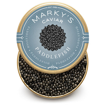 MARKY'S Paddlefish Black American Caviar - 3.5 oz / 100 g - Premium Malossol Black Roe - GUARANTEED OVERNIGHT