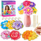 Vinkp Flower Bouquet Art Craft Kit, Arts And Crafts For Kids Ages 4-8, Poke Kit With With 6 Flowers & 6 Light Strings, Mess-Free For Girls & Boys, Craft Gift For Girls Ages 4, 5, 6, 7, 8+