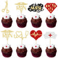 Gyufise 28Pcs Glitter Nursing Cupcake Toppers Nurse Graduation Cupcake Picks Rn Themed Cake Picks With Nurse Cap Heart For Medic