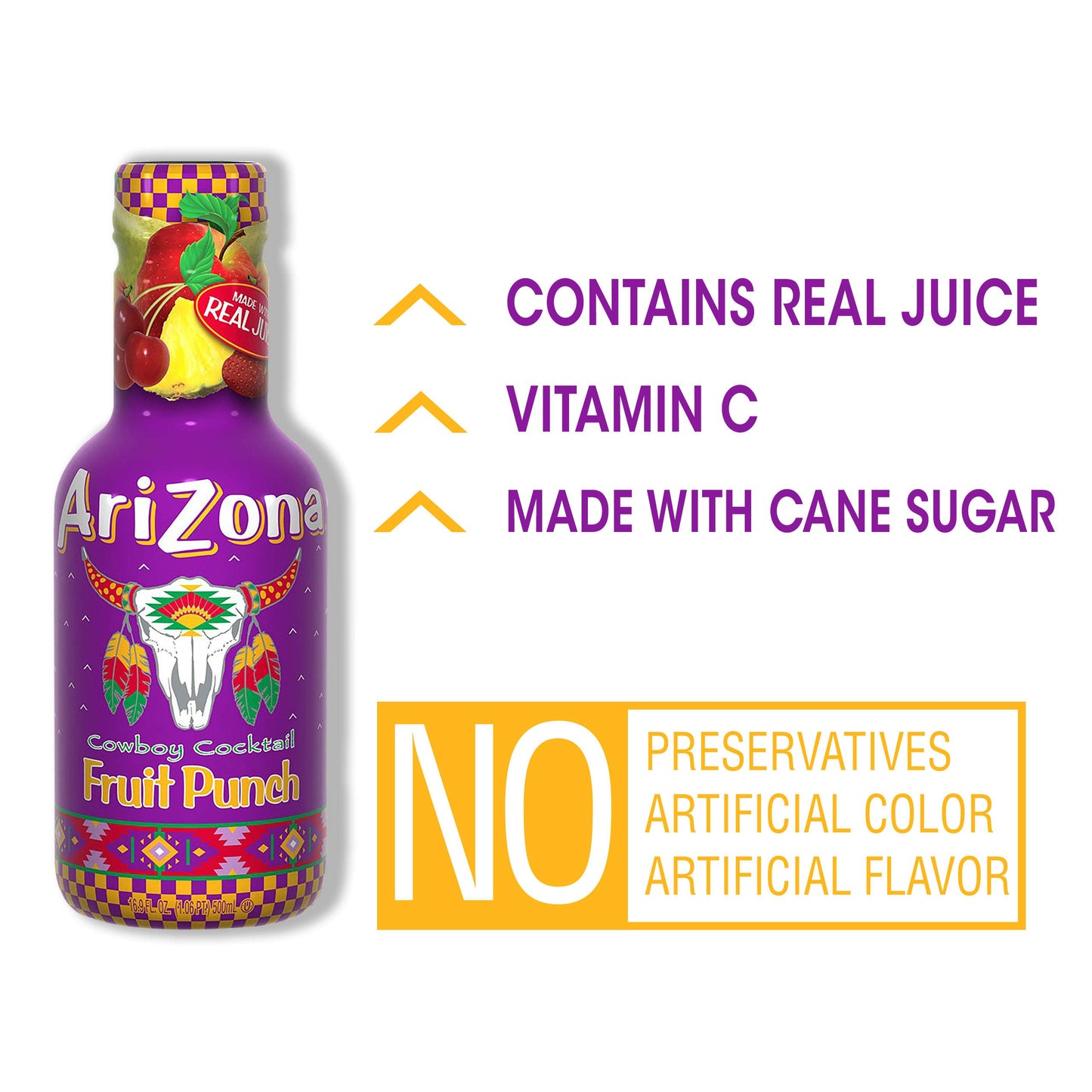 AriZona Fruit Punch, 16.9 Fl Oz (Pack Of 20)