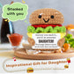Avboda ?Mini Inspirational Daughter Birthday Gifts From Mom Dad Cute Handmade Positive Crochet Burger For Dauther From Parents Motivational Encouragement Back To School For Daughters