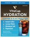 VitaCup Hydration Coffee Packets, The First Coffee That Hydrates You w/Electrolytes, Coconut Water, Pink Himalayan Salt, Magnesi