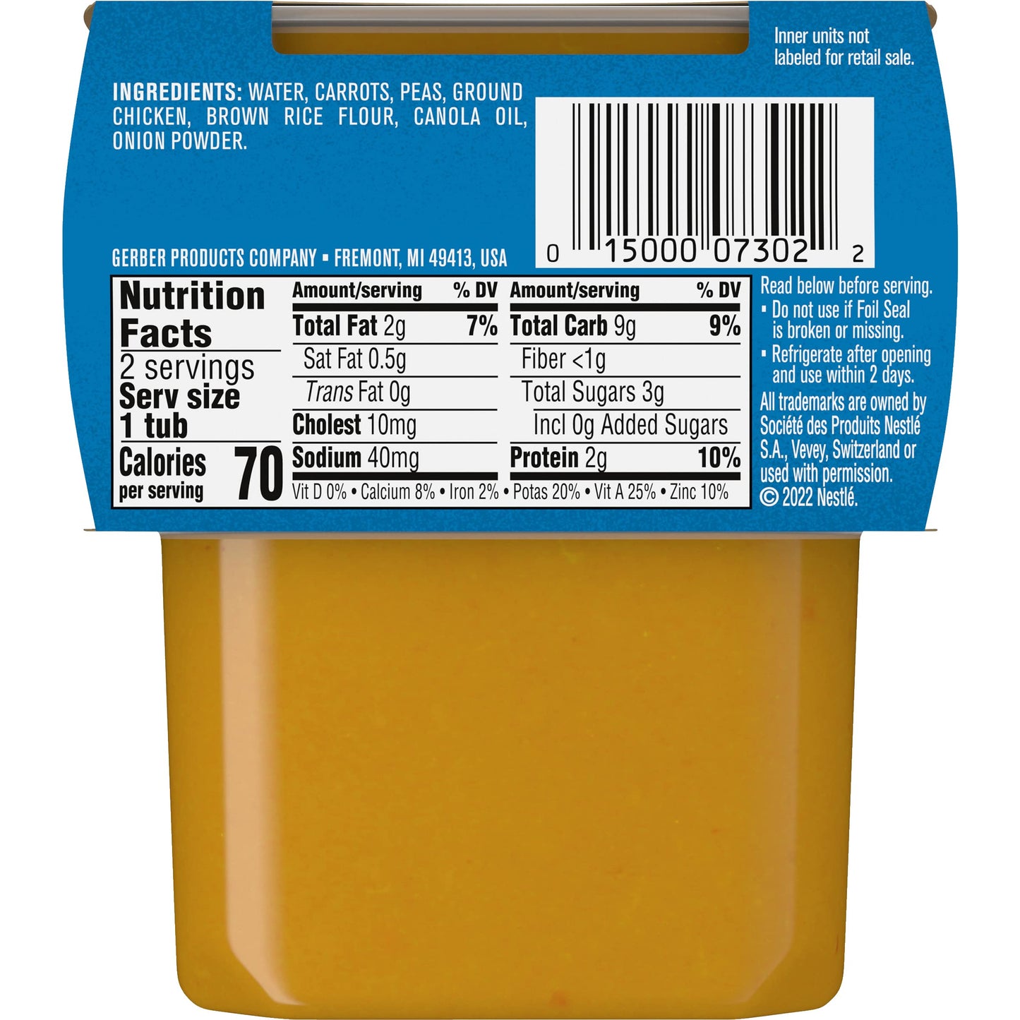 Gerber 2Nd Foods Vegetable Chicken, 8 Oz, 4-Pack
