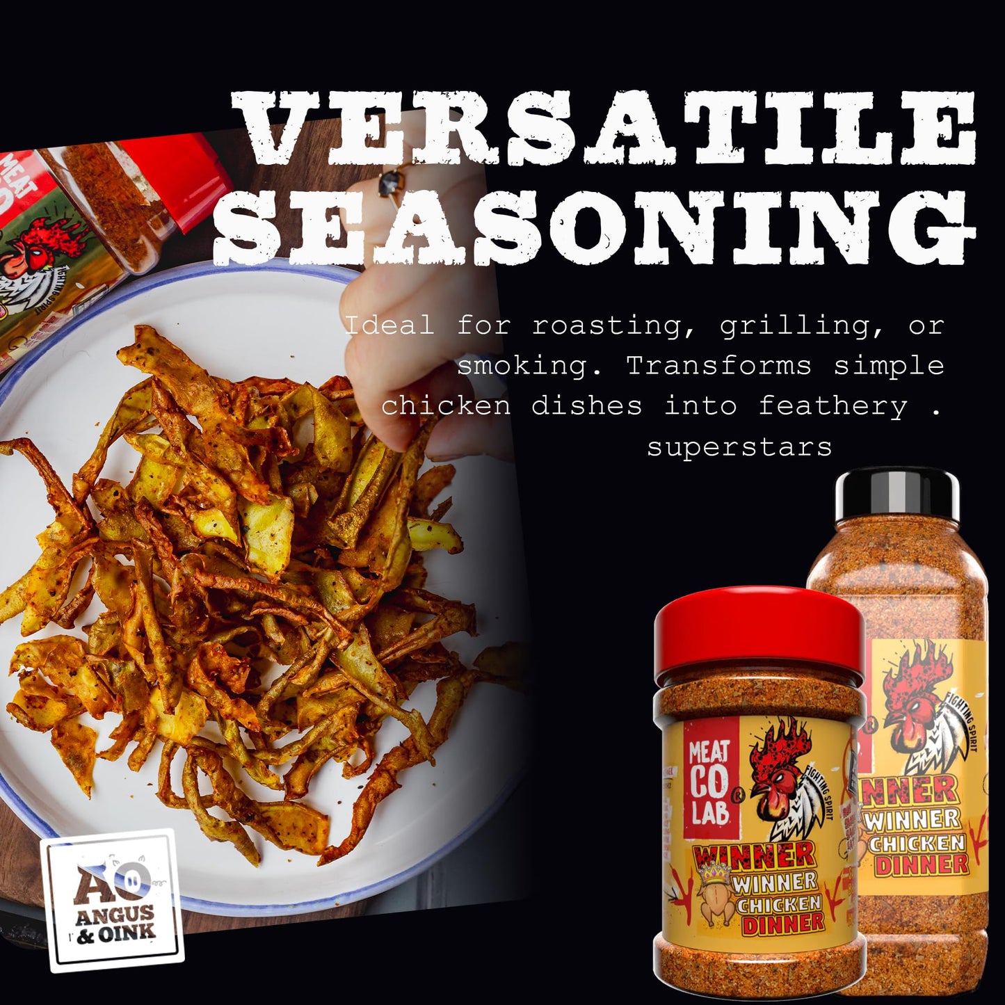 Angus & Oink Chicken Dinner Rub, Gluten-Free, 220g (7.76 Ounce) - Ideal for Roast Chicken & Wings