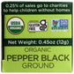 Spicely Organic Ground Black Pepper, 0.45 Oz