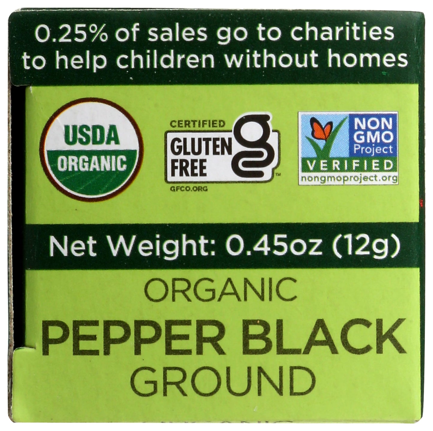 Spicely Organic Ground Black Pepper, 0.45 Oz