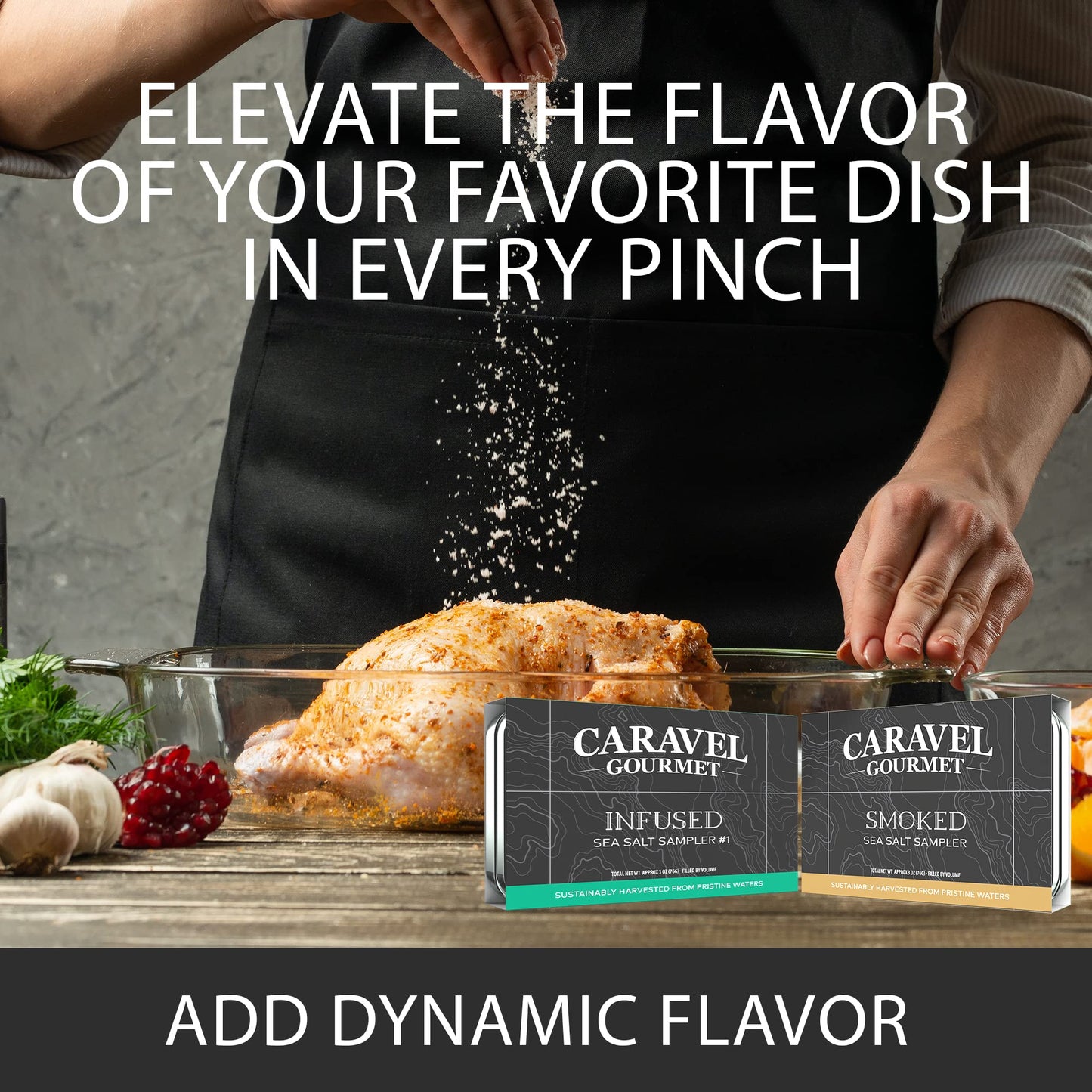 Caravel Gourmet Sea Salt Gift Set - 12 Flavors, 16 Piece Set, Reusable Tins - Perfect for Gifting