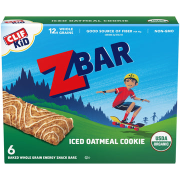 Clif Kid Zbar - Iced Oatmeal Cookie - Soft Baked Whole Grain Snack Bars - Usda Organic - Non-Gmo - Plant-Based - 1.27 Oz. (6 Pac