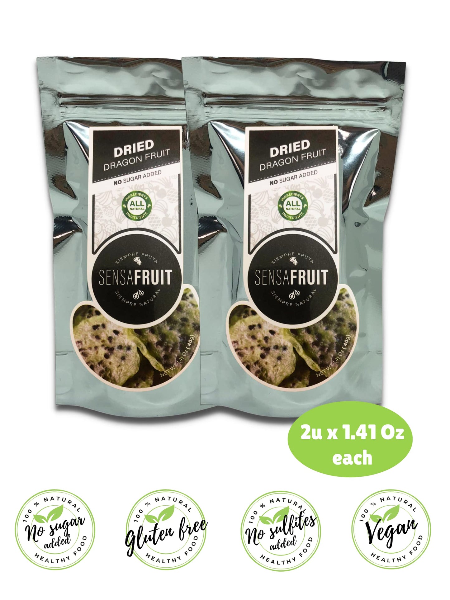 Sensafruit -Dried Dragon Fruit | 100% Natural | No Sugar Added, Unsulfured | Gluten Free | Perfect Snack For Your Family | Direc