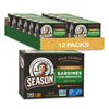 Season Brisling Sardines In Extra Virgin Olive Oil - Wild Caught, 14G Of Protein, Keto Snacks, More Omega 3S Than Tuna, Kosher, High In Calcium, Canned Sardines, Two Layers - 3.37 Oz Tins, 12-Pack