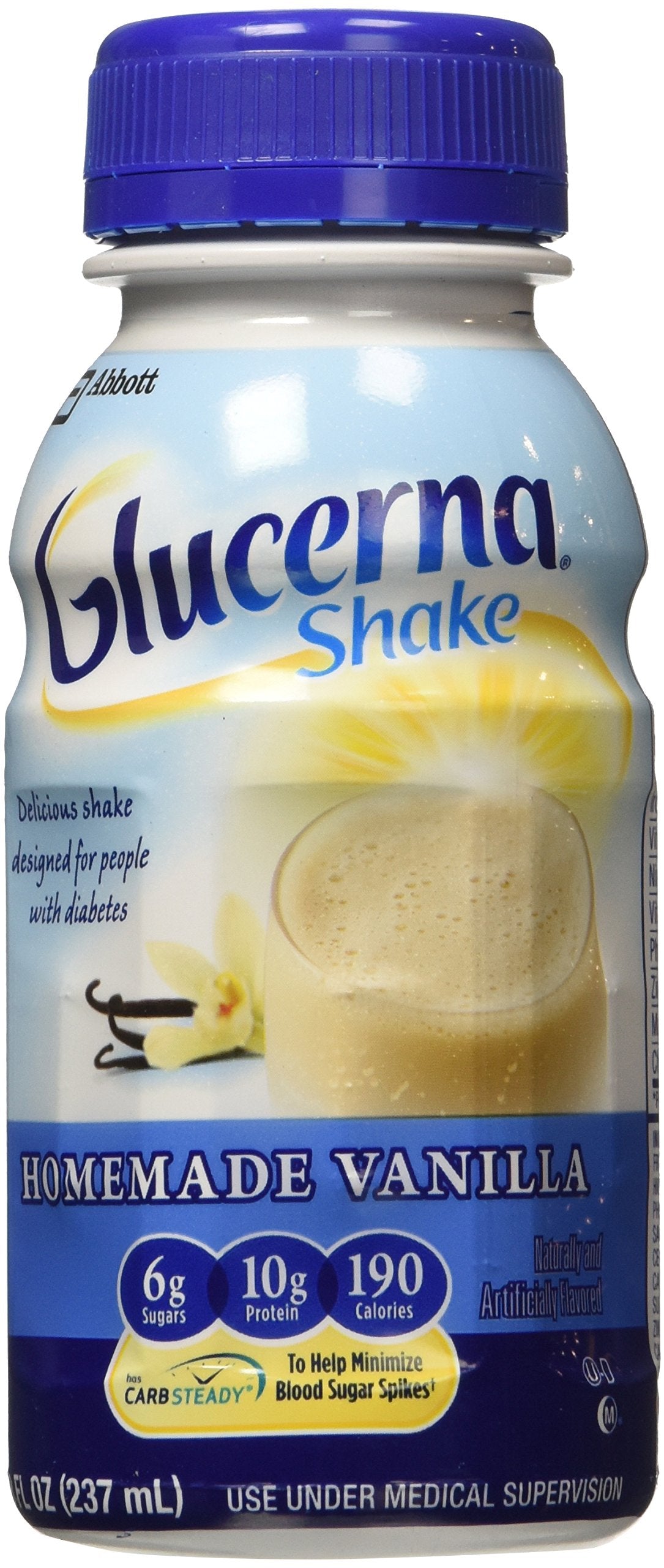 Glucerna Diabetic Nutritional Beverage Vanilla Shakes (24 X 8 Fl Ounce) Total Net Wt (192 Fl Ounce),