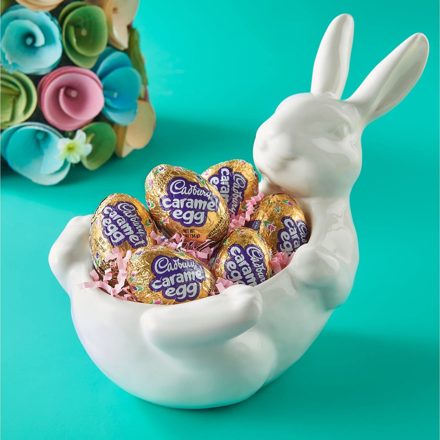 Cadbury Milk Chocolate With Caramel Center Eggs Candy, Bulk Easter, 1.2 Oz Packs (48 Count)