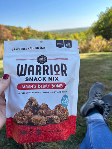 BeeFree Warrior Mix Granola Bites - Gluten Free, Paleo, Low Carb, 9 Ounce Bags, 3 Pack