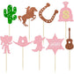 Gyufise 36Pcs Cowgirl Party Cake Cupcake Topper Pink Cowgirl Western Cupcake Toppers For Western Cowgirl Party Kids Birthday Par